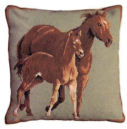 Quarter Horses 20 X 20 Decorative Pillow