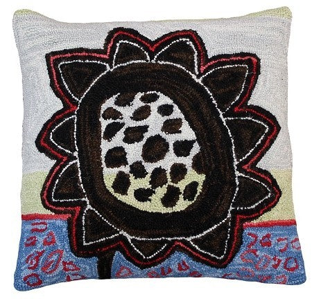 Bloomers 5 20 x 20 Hooked Decorative Pillow