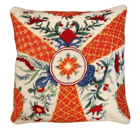 Imari Flowers Decorative Pillow