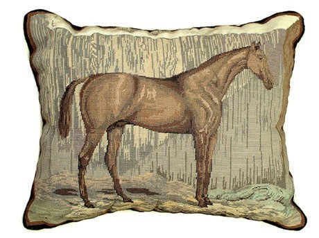 Pete 16x20 Petit Point Needelpoint Pillow