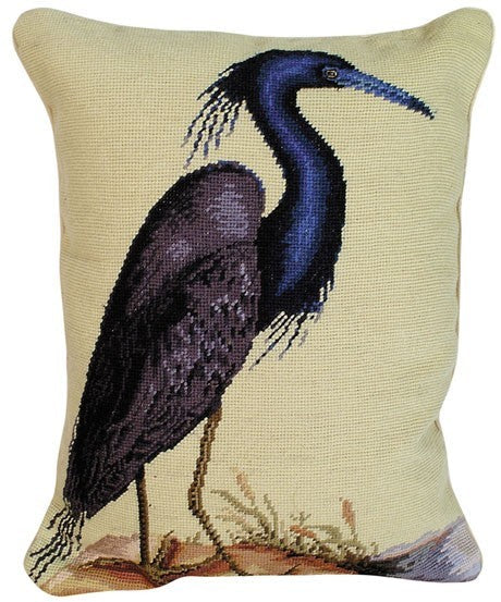 Blue Heron Decorative Pillow