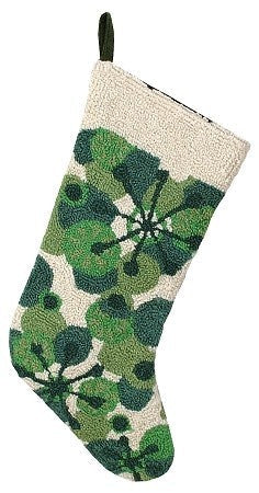 Retro Green 16 Hooked Stocking