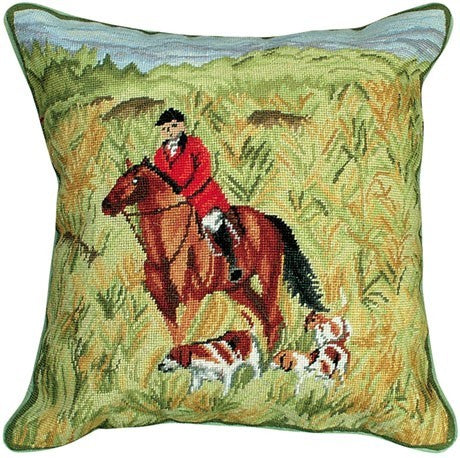 14X14 Petit Point Needlepoint Decorative Pillow