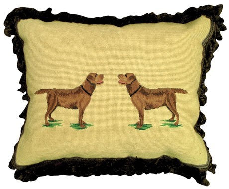 Chocolate Lab Decorative Pillow