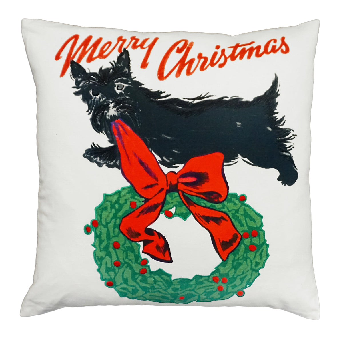 Scottie Christmas 20&quot;x20&quot; Printed Pillow