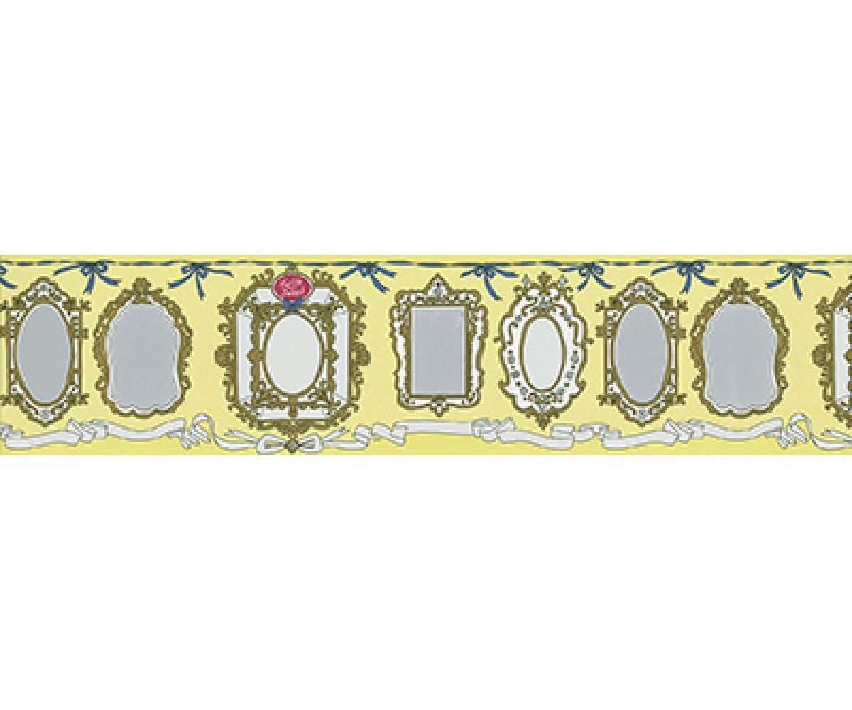 Mirror Frames Yellow 0098-03 Wallpaper Border