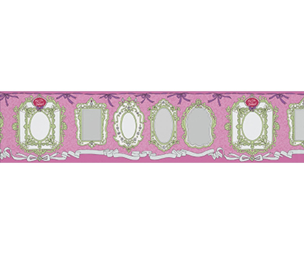 Mirror Frames Pink 0098-17 Wallpaper Border