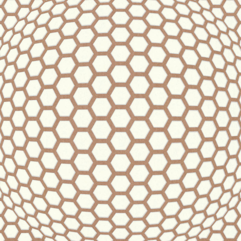 Graphics Honeycomb White Brown 255358 Wallpaper