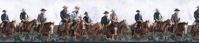 Cowboy  Horses SD25017B Wallpaper Border