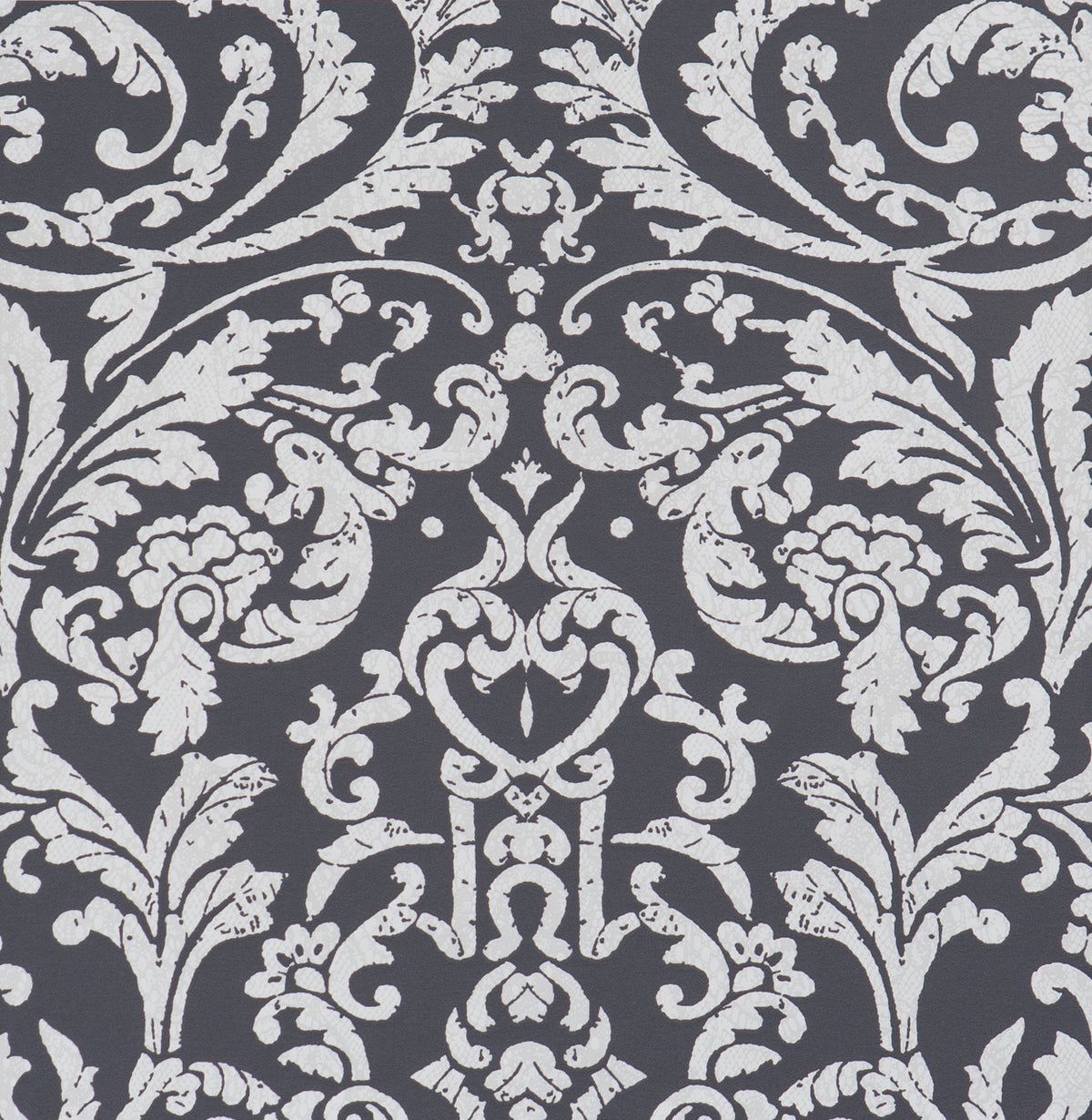 Opulent Embossed Floral Black 48656 Wallpaper