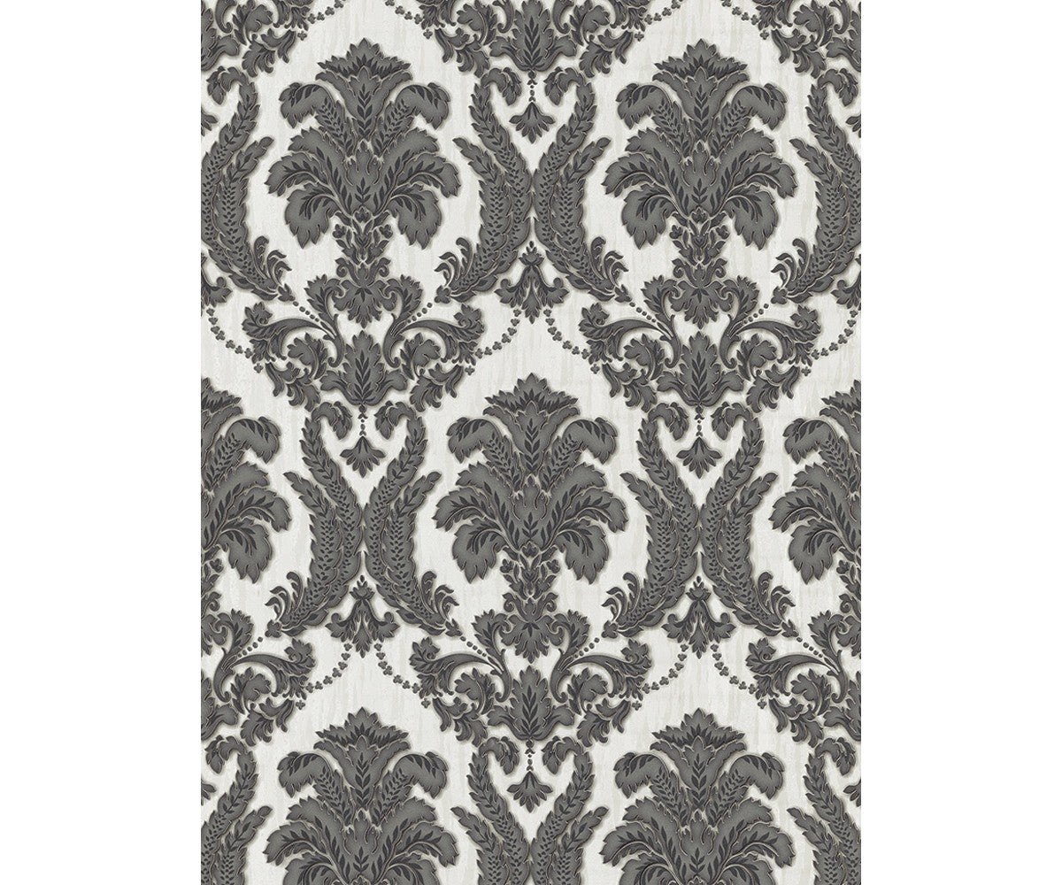 Ornamental Damask Black 5780-15 Wallpaper