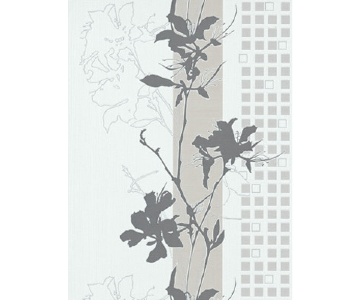 Grey 6745-15 Floral Wallpaper