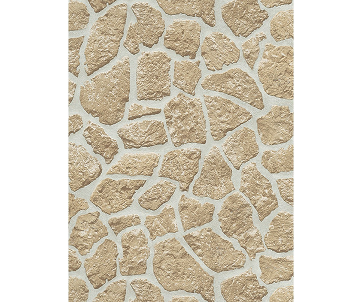 Stone Pieces Textured Beige 6824-02 Wallpaper