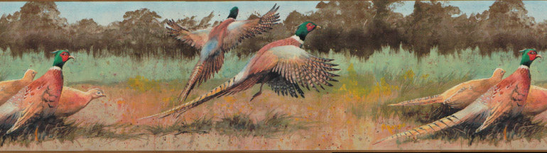 Bowmont Pheasants Wide-Width Wallpaper – Lionheart Wallpaper