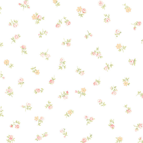 Pink Yellow Floral Spot AB31062 Wallpaper