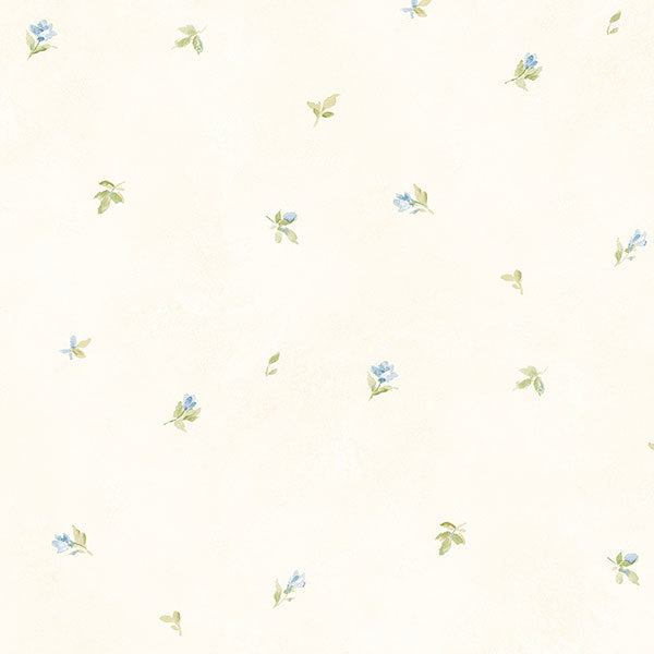 Blue Off White Floral Spot AB42406 Wallpaper