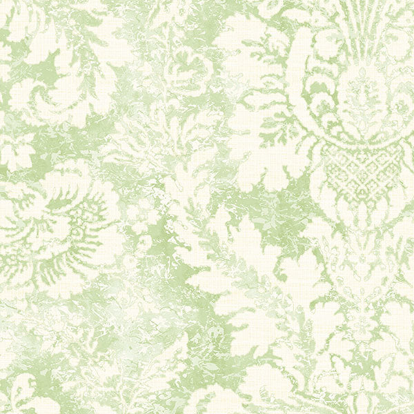 Green Abby Damask AB42428 Wallpaper