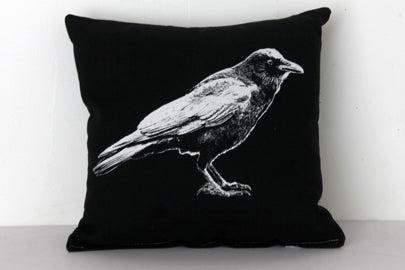 Crow Full Decorative Pillow Black Large