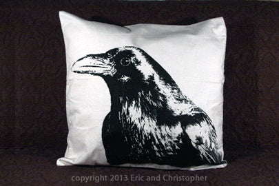 Crow Head Decorative Pillow Large