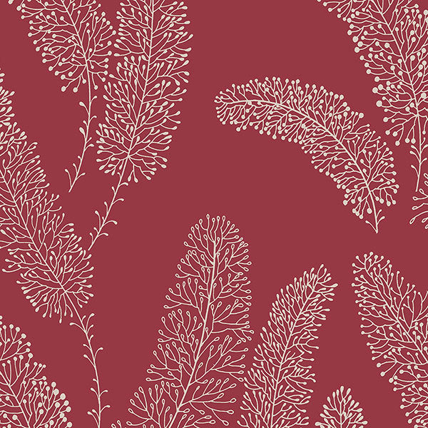 Red Contemporary Leaves PA34252 Wallpaper