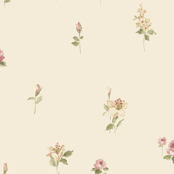 Cream Floral Spot PP27724 Wallpaper