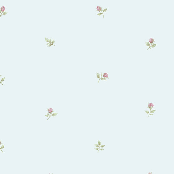 Light Blue Small Floral Spot RG35718 Wallpaper