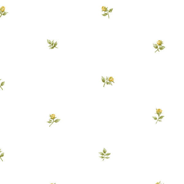 Yellow Small Floral Spot RG35721 Wallpaper