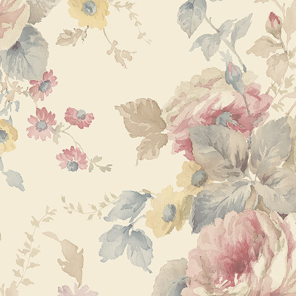 Pink Blue Floral Bouquet RG35726 Wallpaper