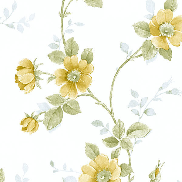 Yellow Floral Vine RG35730 Wallpaper