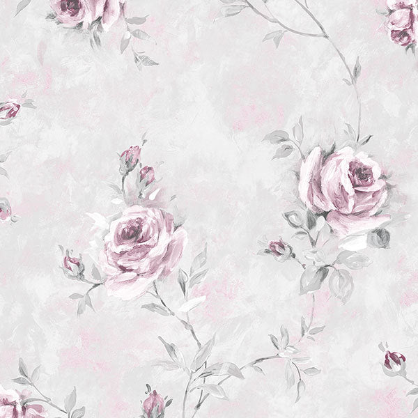 Pink Grey Rose Vine RG35738 Wallpaper