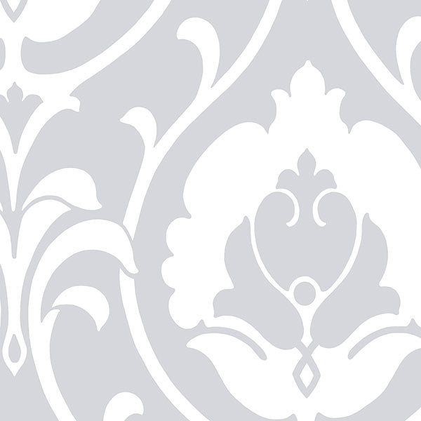 Light Gray Bold Damask SH34514 Wallpaper