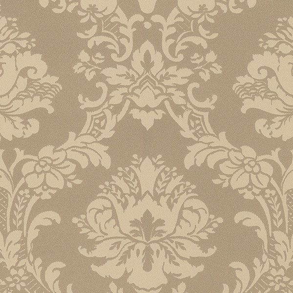 Gold Beige Brittany Damask SL27541 Wallpaper