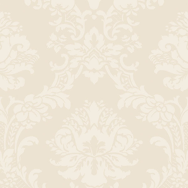 Off White Brittany Damask SL27543 Wallpaper