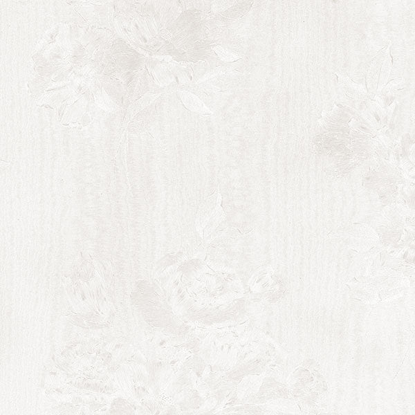 White Silk Floral SM30311 Wallpaper