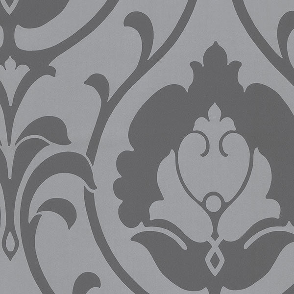 Dark Gray Bold Damask TU27103 Wallpaper