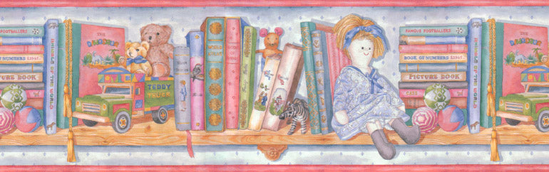 Book Shelf  MX8191B Wallpaper Border