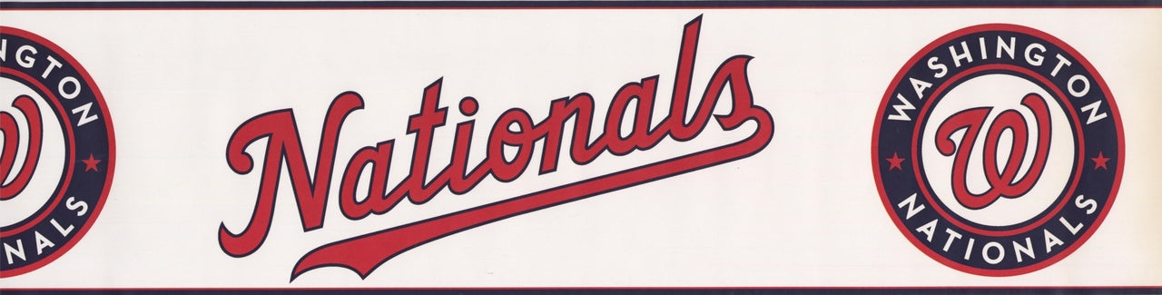 Washington Nationals MLB Baseball Team ZB3361BD Wallpaper Border for walls  - Gifted Parrot