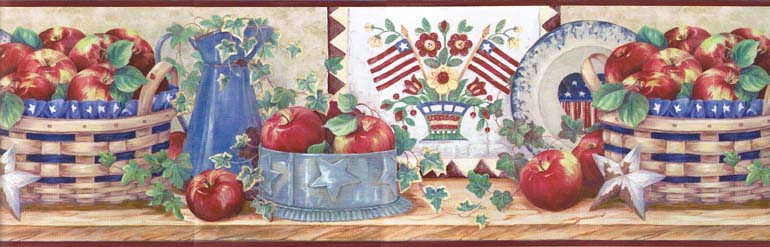 Apples Americana FF1102-1 Wallpaper Border