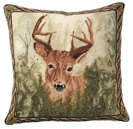 Deer 18x28 Needlepoint Decorative Pillow - Gifted Parrot