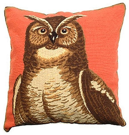 Great Horned Owl Decorative Pillow