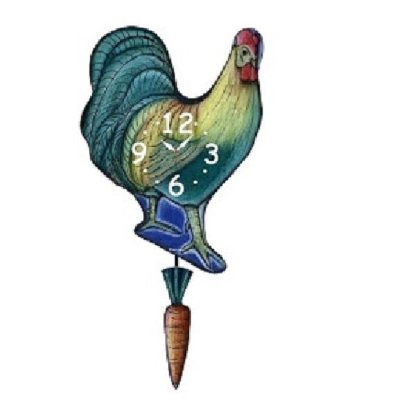 Rooster Pendulum Wall Clock